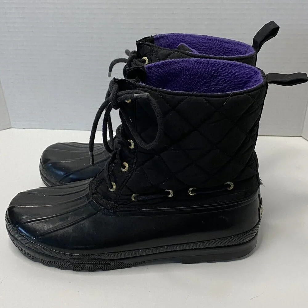 Sperry‎ duck boots snow purple liner NOT Waterproof women 9